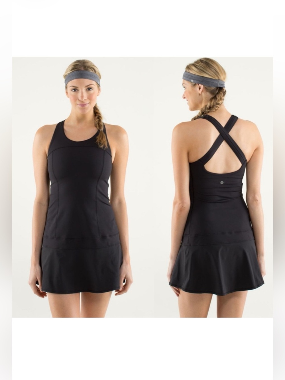 Lululemon Hot Hitter Black Cross-Back Athletic Dress